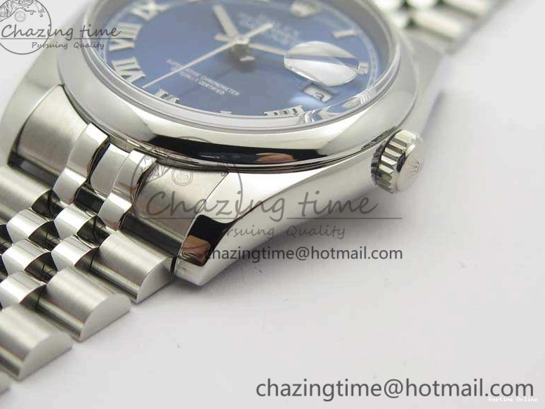 0116 DateJust 36mm SS 116200 ARF 1:1 Best Edition Blue Roman Dial On 904L SS Jubilee Bracelet SA GoodFit 3520